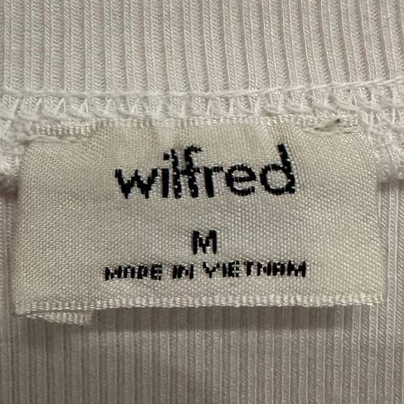 Aritzia Wilfred White Ribbed Tee - Picture 3 of 4